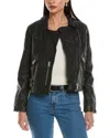 Allsaints Prescott Leather Biker Jacket In Black