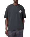 Allsaints Mens Washed Black Pride Distortion Graphic-print Cotton T-shirt Xl In Gray