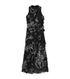 Allsaints Womens Flight Black Cady Sleeveless Woven Maxi Dress In Black
