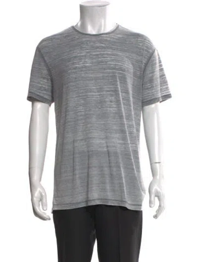 Pre-owned Allsaints Printed Crew Neck T-shirt In Gray