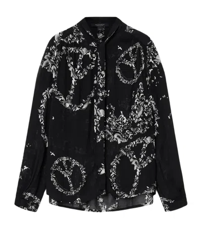 ALLSAINTS PRINTED EMBELLISHED HILDA SHIRT