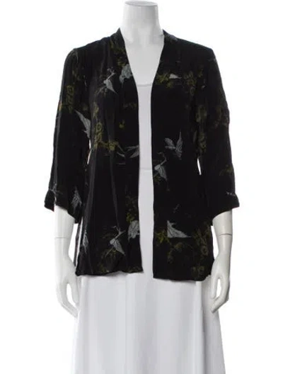 Pre-owned Allsaints Printed Evening Jacket In Black