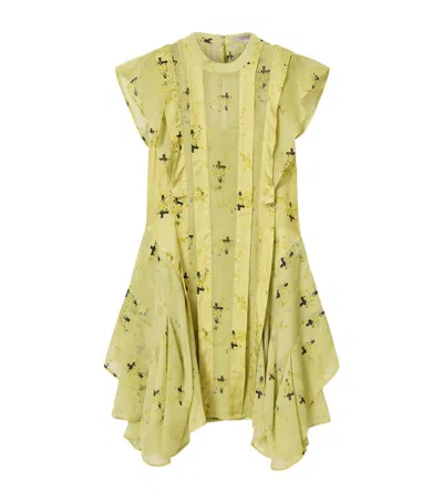 Allsaints Printed Fleur Mini Dress In Yellow