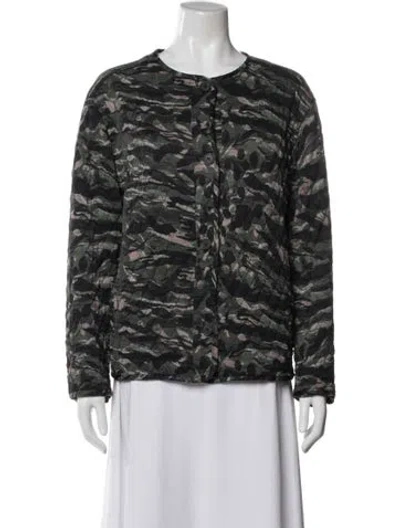 Pre-owned Allsaints Printed Jacket In Black