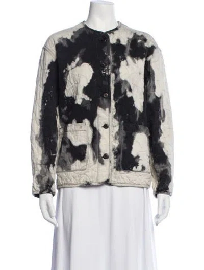 Pre-owned Allsaints Printed Jacket In Black