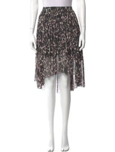 Pre-owned Allsaints Printed Knee-length Skirt In Black