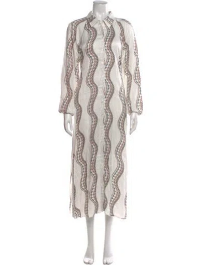 Pre-owned Allsaints Printed Long Dress In Multi