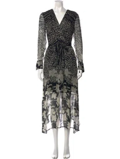 Pre-owned Allsaints Printed Midi Length Dress