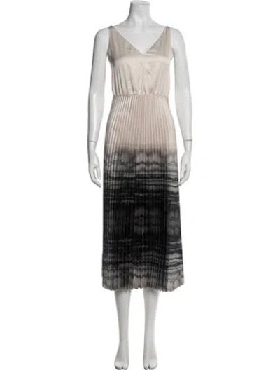 Pre-owned Allsaints Printed Midi Length Dress In Multi