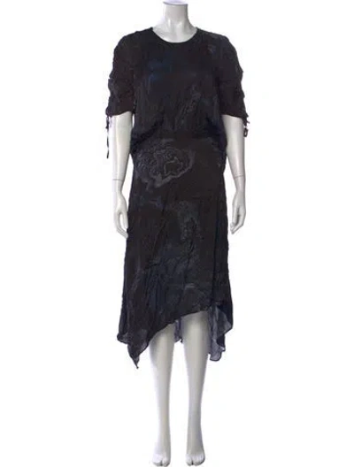 Pre-owned Allsaints Printed Midi Length Dress In Multi