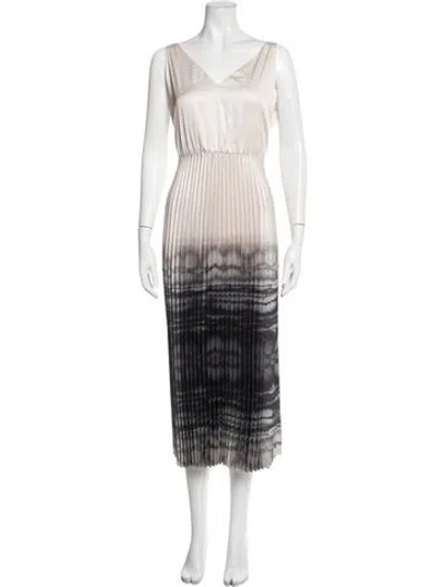 Pre-owned Allsaints Printed Midi Length Dress In Multicolor