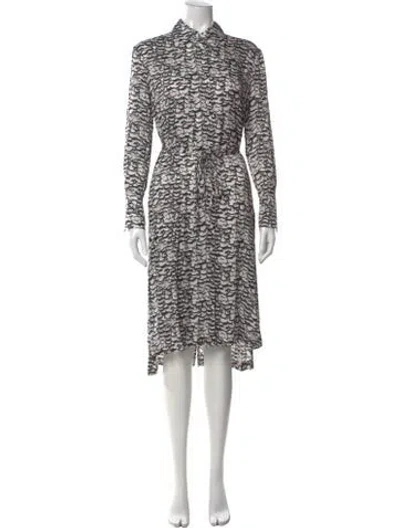Pre-owned Allsaints Printed Midi Length Dress W/ Tags In Multi