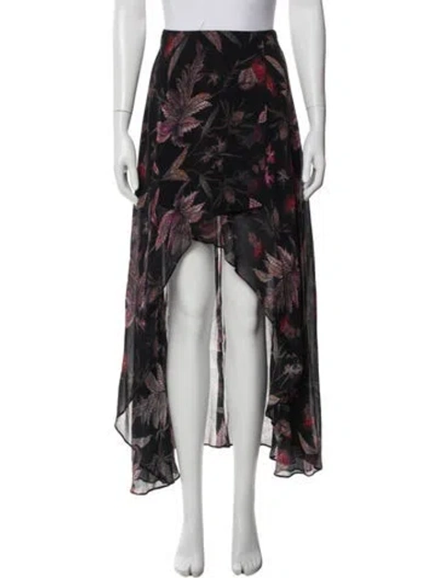 Pre-owned Allsaints Printed Midi Length Skirt In Black