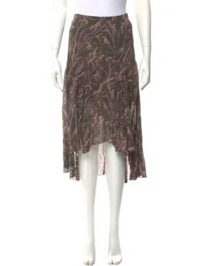 Pre-owned Allsaints Printed Midi Length Skirt In Multi