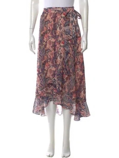 Pre-owned Allsaints Printed Midi Length Skirt In Multi