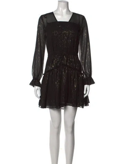 Pre-owned Allsaints Printed Mini Dress In Black/metallic