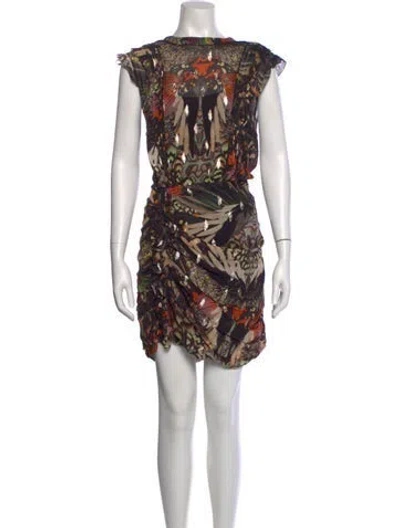 Pre-owned Allsaints Printed Mini Dress In Multi