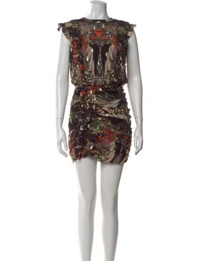 Pre-owned Allsaints Printed Mini Dress In Multi