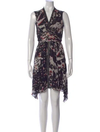 Pre-owned Allsaints Printed Mini Dress In Multi