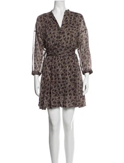 Pre-owned Allsaints Printed Mini Dress In Multicolor