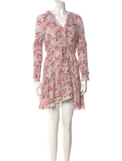 Pre-owned Allsaints Printed Mini Dress In Pink