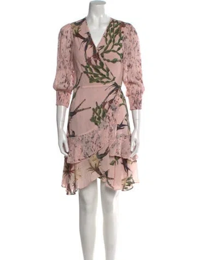 Pre-owned Allsaints Printed Mini Dress In Pink