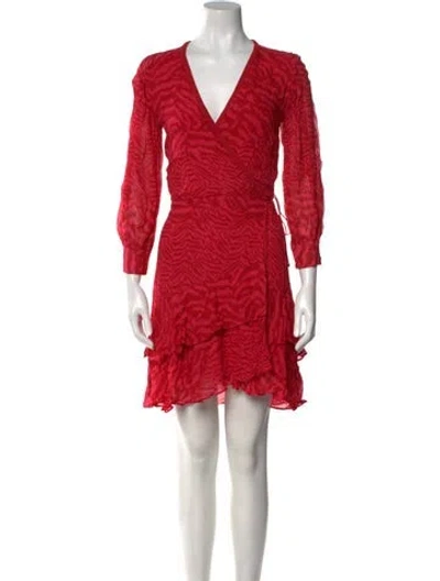 Pre-owned Allsaints Printed Mini Dress In Pink