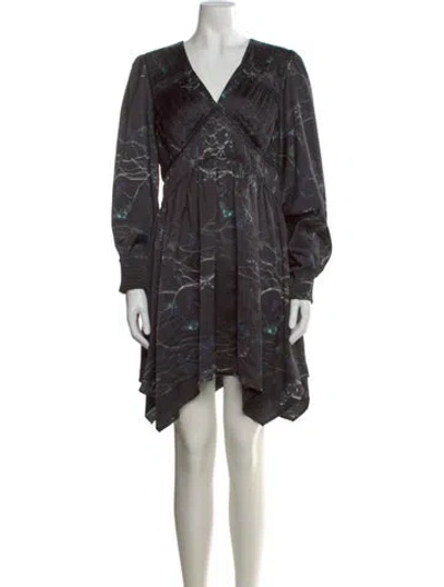 Pre-owned Allsaints Printed Mini Dress In Pink