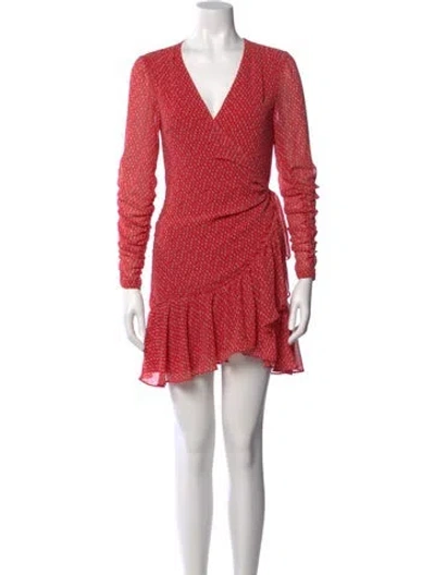 Pre-owned Allsaints Printed Mini Dress In Red