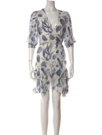 Pre-owned Allsaints Printed Mini Dress In White