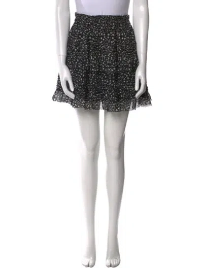 Pre-owned Allsaints Printed Mini Skirt In Black