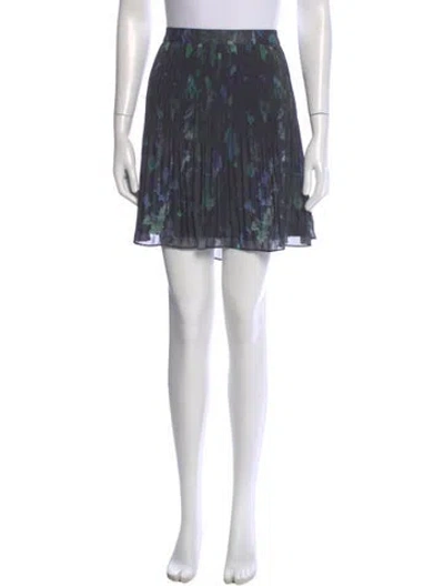 Pre-owned Allsaints Printed Mini Skirt In Black