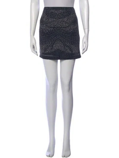 Pre-owned Allsaints Printed Mini Skirt W/ Tags In Black