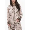 Allsaints Printed Satin Sofi Blouse With Hidden Closure
