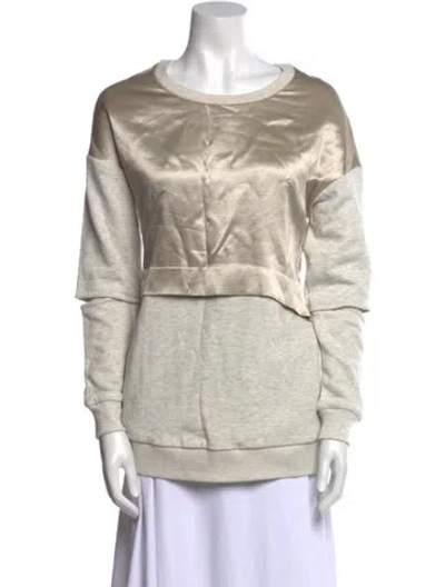Pre-owned Allsaints Printed Scoop Neck Sweater W/ Tags In Neutral
