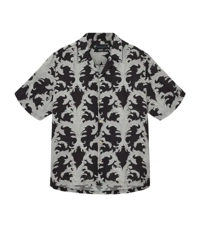 Allsaints Motif Short Sleeve Shirt In Black