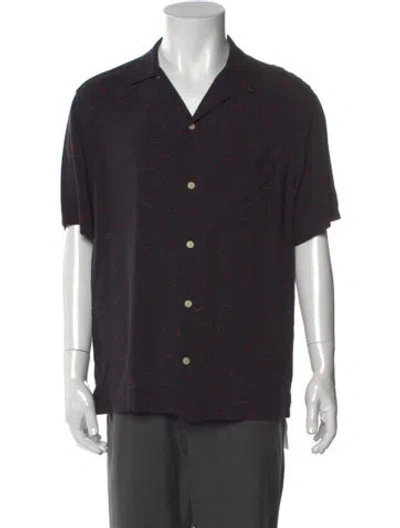 Pre-owned Allsaints Printed Short Sleeve Shirt In Black