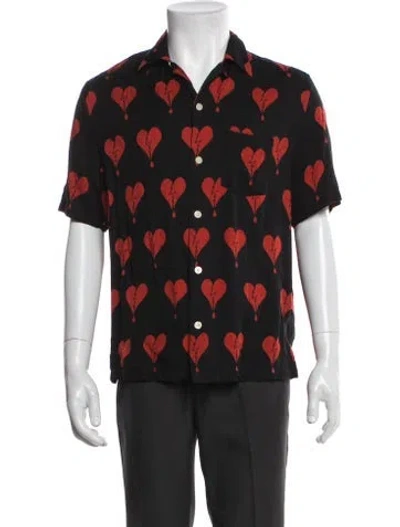 Pre-owned Allsaints Printed Short Sleeve Shirt In Black