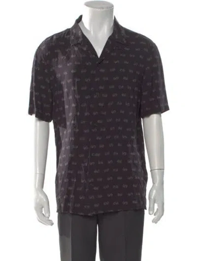 Pre-owned Allsaints Printed Short Sleeve Shirt In Black