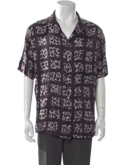 Pre-owned Allsaints Printed Short Sleeve Shirt In Black