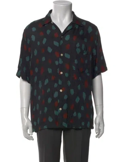 Pre-owned Allsaints Printed Short Sleeve Shirt In Black
