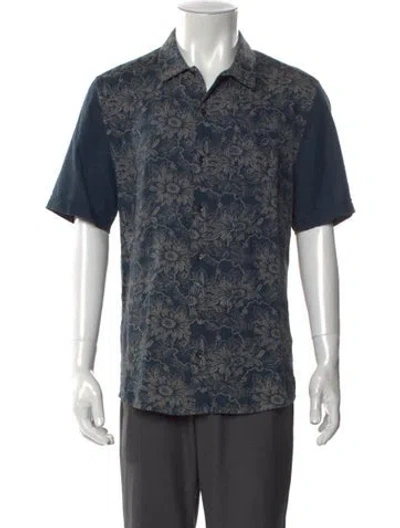 Pre-owned Allsaints Printed Short Sleeve Shirt In Brown