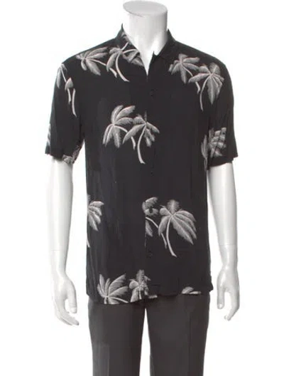 Pre-owned Allsaints Printed Short Sleeve Shirt In Gray