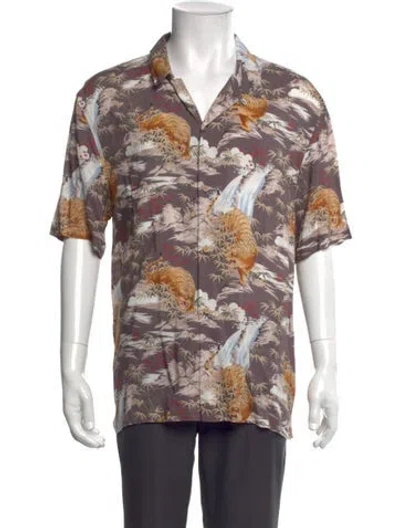 Pre-owned Allsaints Printed Short Sleeve Shirt In Multi