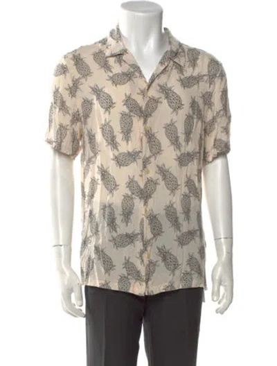 Pre-owned Allsaints Printed Short Sleeve Shirt In Neutral