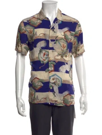 Pre-owned Allsaints Printed Short Sleeve Shirt In Neutral