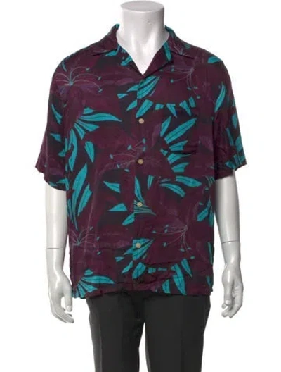 Pre-owned Allsaints Printed Short Sleeve Shirt In Purple