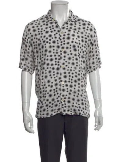 Pre-owned Allsaints Printed Short Sleeve Shirt In White