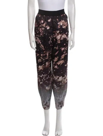 Pre-owned Allsaints Printed Skinny Leg Pants In Brown