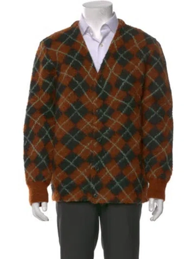 Pre-owned Allsaints Printed V-neck Cardigan In Multi